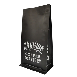 Металлизированный матовый черный мешок для обжарки кофе с какао-бобами