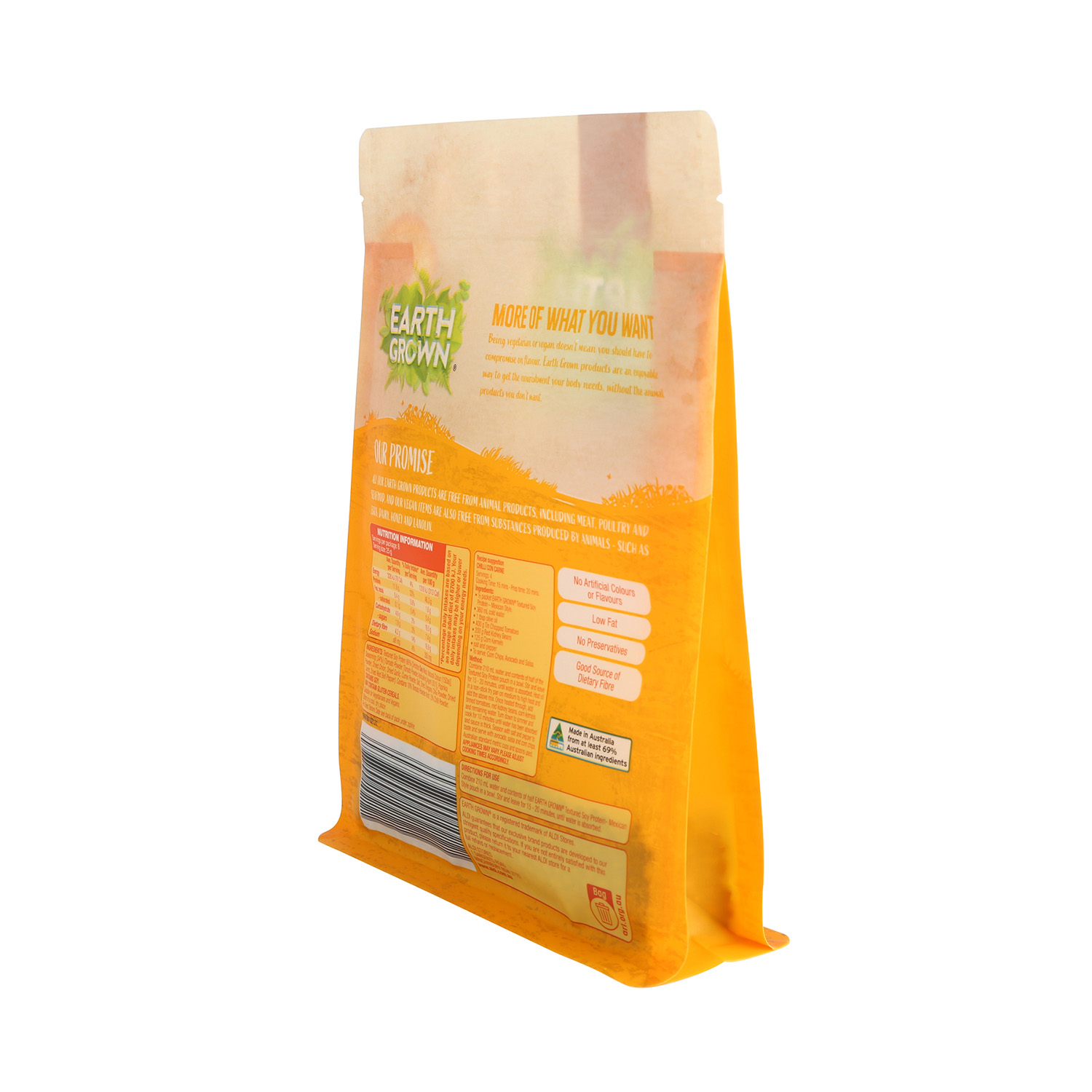 Хорошее качество индивидуальной печати, пригодной для вторичного использования, желтого цвета с плоским дном для упаковки пищевых продуктов с застежкой-молнией и окном