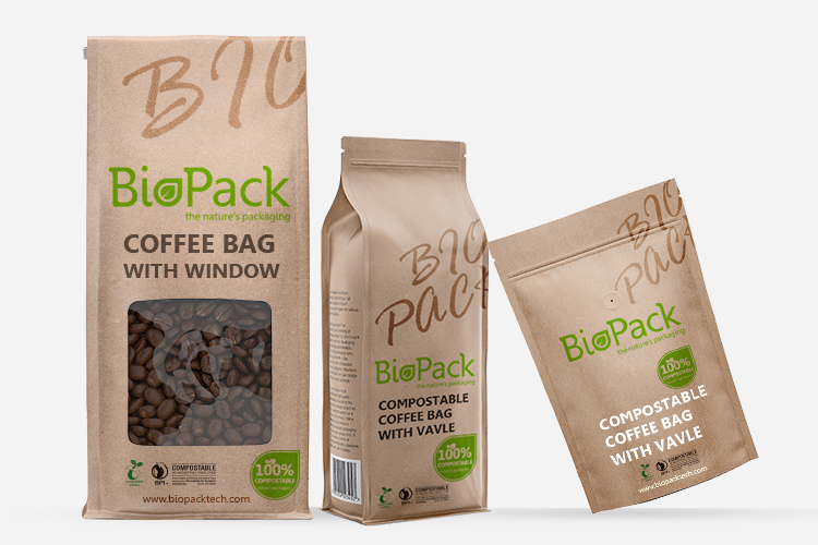 Компостируемый и биоразлагаемый пакет для кофе