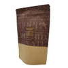 Натуральная крафт-бумага Superfood упаковывая кофе на молнии в ...