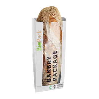 Компостируемый хлеб быстрого приготовления на вынос бумажные пакеты с окном