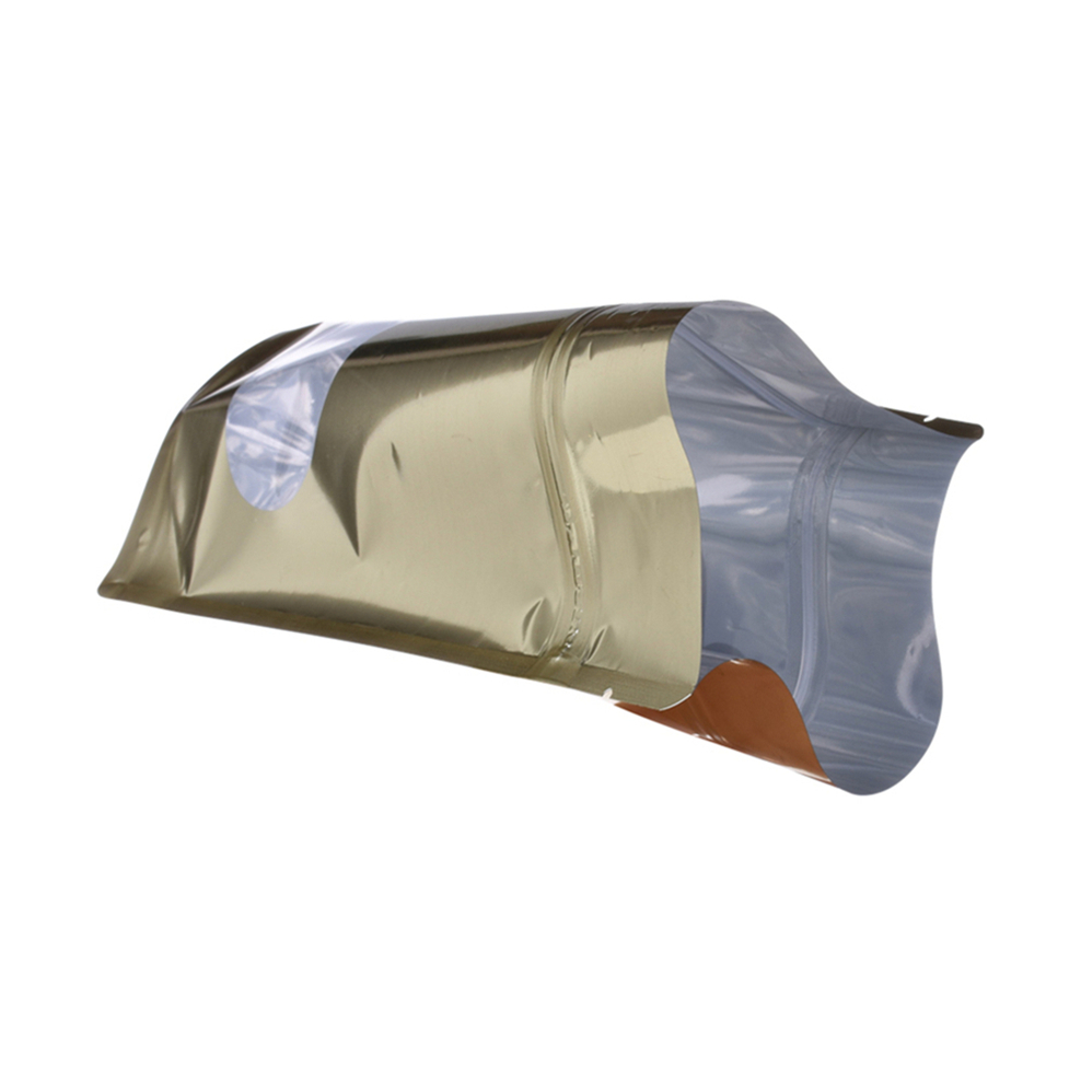 Алюминиевый цвет металла для упаковки пищевых продуктов стоит вверх мешок с прозрачным окном Дойпак оптовый поставщик