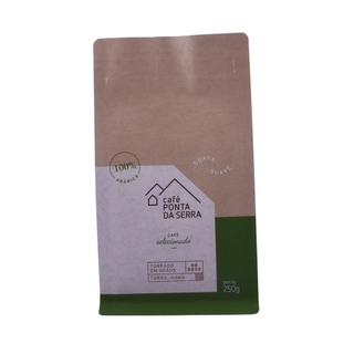 Высококачественный компостируемый пищевой пакет на заказ из натурального крафт-кофе, мешок с плоским дном, с клапаном