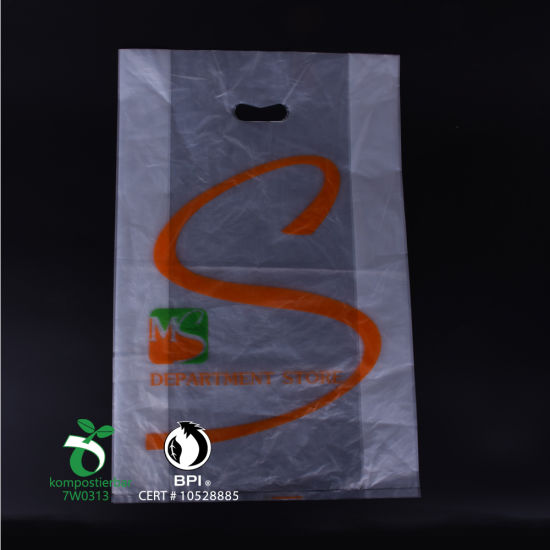 Изготовленная на заказ экологически чистая биоразлагаемая пластиковая сумка для покупок